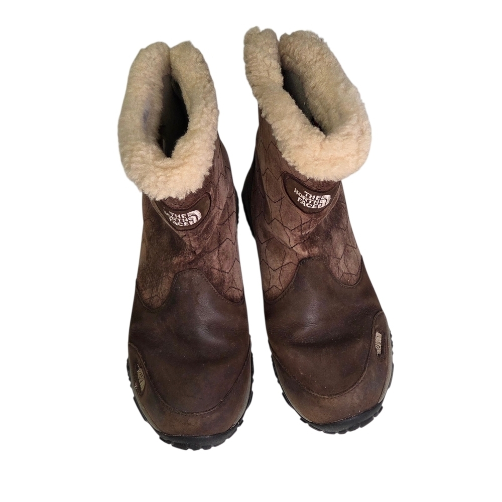 The North Face Primaloft Womens Winter‎ Insulated Brown Boots Back Zip Size 10 - Picture 2 of 13